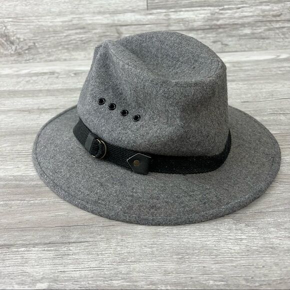 Vintage Golden Gate Hat Company 100% Wool Fedora Hat Gray Medium